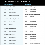 UCB Schedule Weekend Days